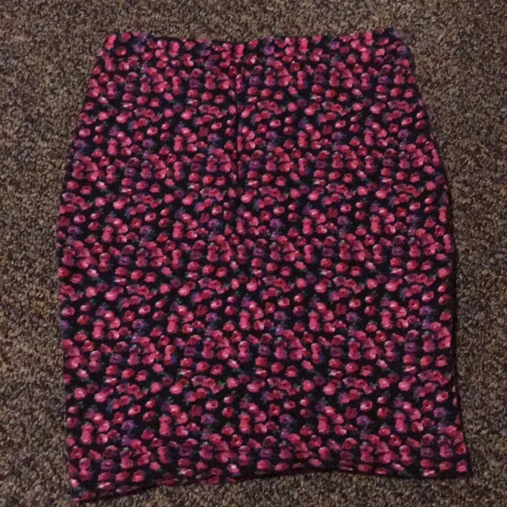 Floral bodycon skirt